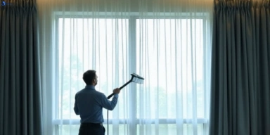 Commercial curtain stain removal service coopers-plains hotels offices restaurants