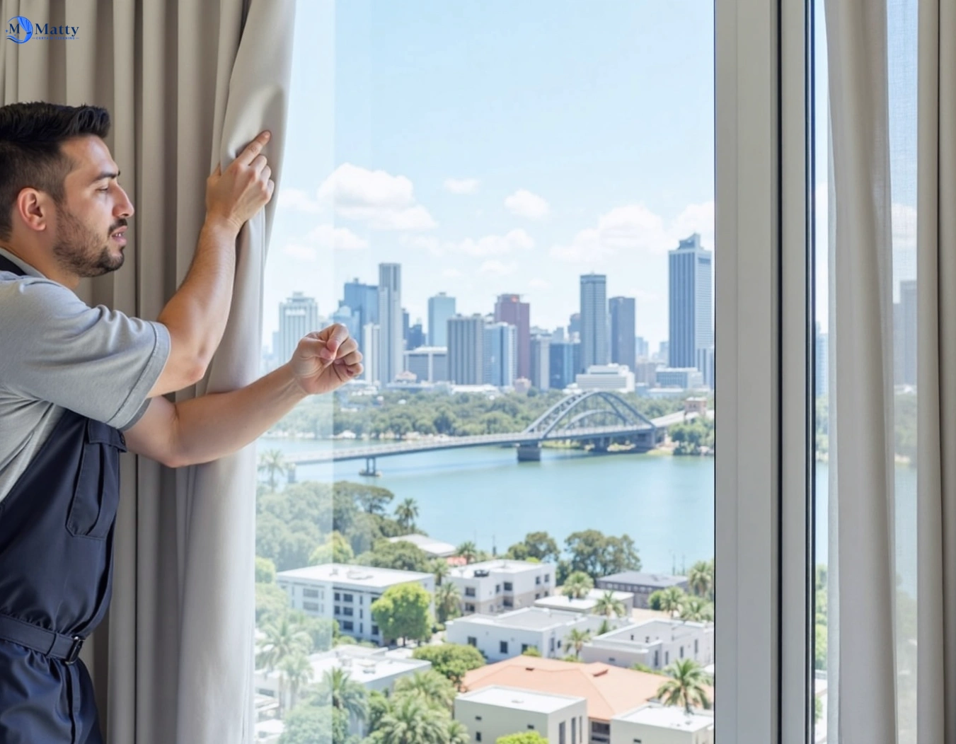 Professional curtain steam cleaning service coopers-plains QLD by Matty Curtain Cleaning